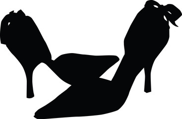 Shoe silhouetes vector