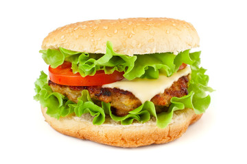 cheeseburger isolated