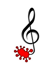 Naklejka premium treble clef,