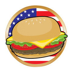 Hamburger American Flag