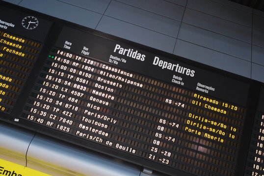Airport display panel