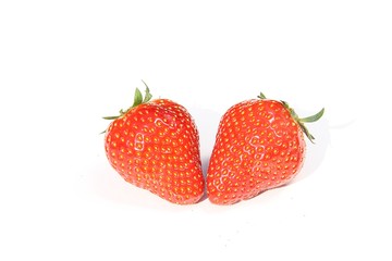 zwei Erdbeeren