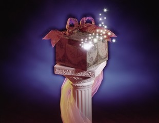 Gift on pillar