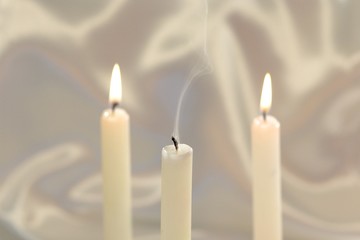 Unity candle blown out