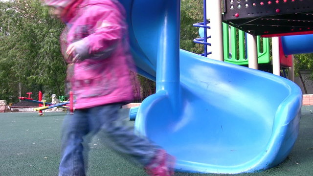 little girl on playground