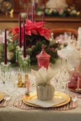 Christmas dinner table