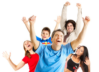 Happy funny people