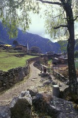 Fototapeta na wymiar Rural landscape in mountainous region
