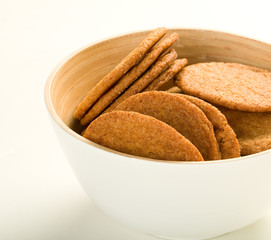 Ginger cookies in bowl
