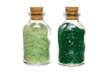 Bath salt isolated on white background