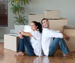 Young Couple Moving House