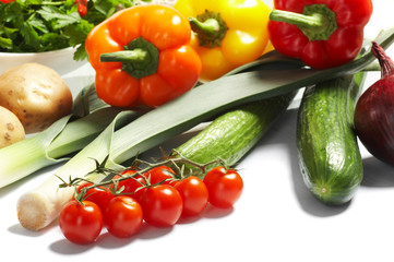 Fresh Vegetables, Fruits and other foodstuffs.