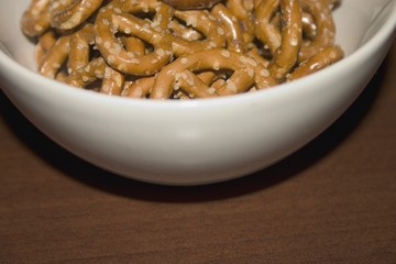 Bowl of pretzels