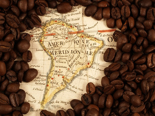 Kaffee aus Südamerika - obrazy, fototapety, plakaty