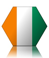 cote d'ivoire drapeau hexagone ivory coast flag