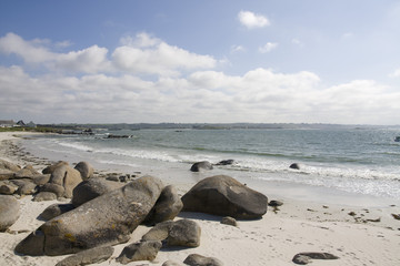rocks on a beach in brittany