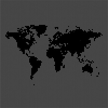 Binary World Map