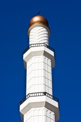 Mosque Tower on Blue