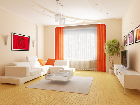 Modern interior of a drawing room