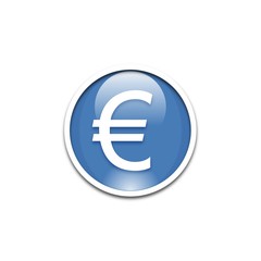 Obraz premium Bouton Glossy Euro Bleu