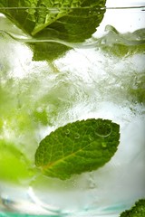 Mint ice vodka