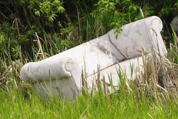 Discarded couch