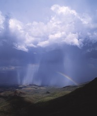 Rainstorm and rainbow in the Verde Valley