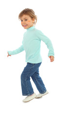 smiling girl painted for holiday walks