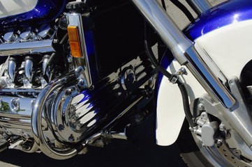 Closeup of a motorcycle