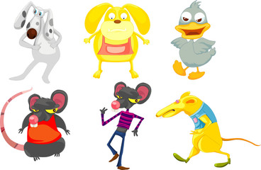 Obraz premium various angry cartoon