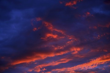 Sunset in the clouds