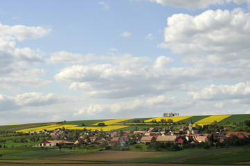 Obraz premium village d'alsace