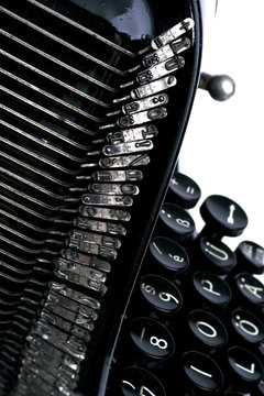 Schreibmaschinen-Tastatur und - Typen