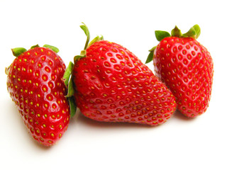 fresh strawberry on a white background