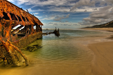 Shipwreck on Fraser Island (HDR image)