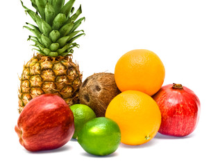 Group of fresh fruits