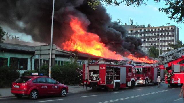 Big fire in Wroclaw, Poland 2008