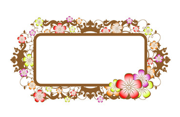 Abstract floral banner