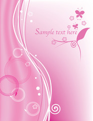 abstract floral pink background vertical