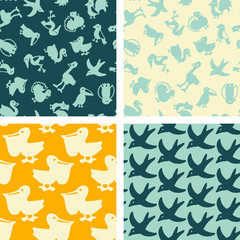 seamless patterns - oiseaux © NLshop
