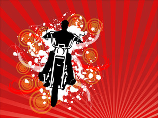 Abstract Motorcycle Rider Background Vector