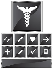 Medical Black Icon Set