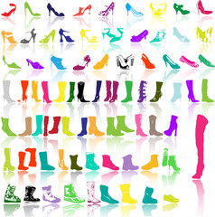 Silhouettes of shoes