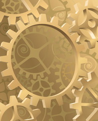 Gold gears background