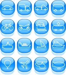 Travel and transportation vector icons