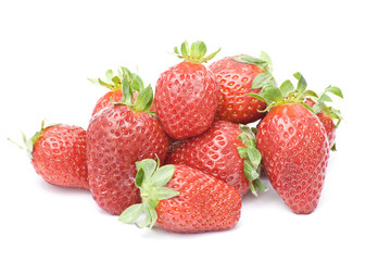 strawberries isolated on white
