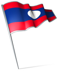 Flag pin - Laos