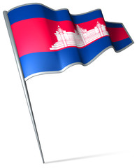 Flag pin - Cambodia