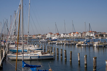 Fototapeta na wymiar Spójrz na Travemünde od portu Passat