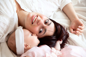 mother with newborn daughter